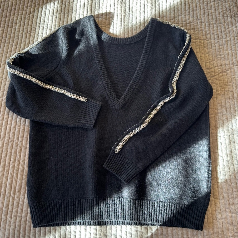 Ba&sh wool & cashmere knit Sweater/Jumper with Crystals - couture